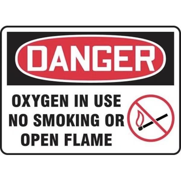 Accuform OSHA DANGER SAFETY SIGN OXYGEN IN MCHL185XP MCHL185XP - main
